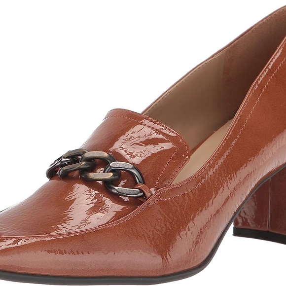 NATURALIZER WYNRIE LOAFERS BLOCK HEEL TAWNY BROWN SZ 9 - Picture 9 of 13